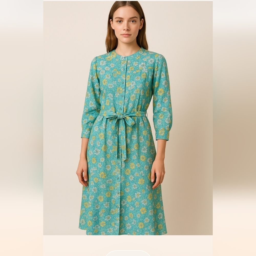 Pink City Prints Georgie Dress, Maxi floral summer dress, Size S